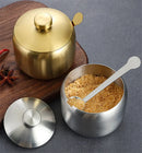 Axya Seasoning Flavor Can Salt Pepper Pot BBQ Spice Jar Bottle Spoon