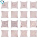 Axyaa Pink Gold Geometry Polyester Pillow Case 45*45cm Square