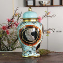 Axyaa Ceramic Tea Caddy Vase for Dried Flowers & Hydroponic Arrangements