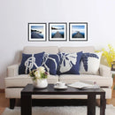 Axyaa Navy Starfish Shell Embroidered Cotton Pillow Cover 45x45cm