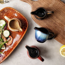Axya Ceramic Sauce Jugs & Seasoning Dishes Set for Sauces, Gravy, and Snacks