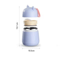 Axyaa Cat Ear Soup Cup with Spoon - Leak-proof & Portable Breakfast Cup