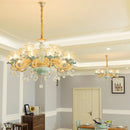 Luxurious French Countryside Ceramic Chandelier by Axyaa