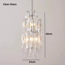 Axyaa Glass Ceiling Chandelier: Luxury Colorful Modern Lighting for Living Room, Villa, Kitchen