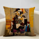 Pablo Picasso Abstract Art Cushion Cover 45x45cm Beige Linen Axyaa Brand