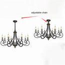 Axyaa Vintage Metal Candle Chandelier for Kitchen Island, Dining Room, Bedroom