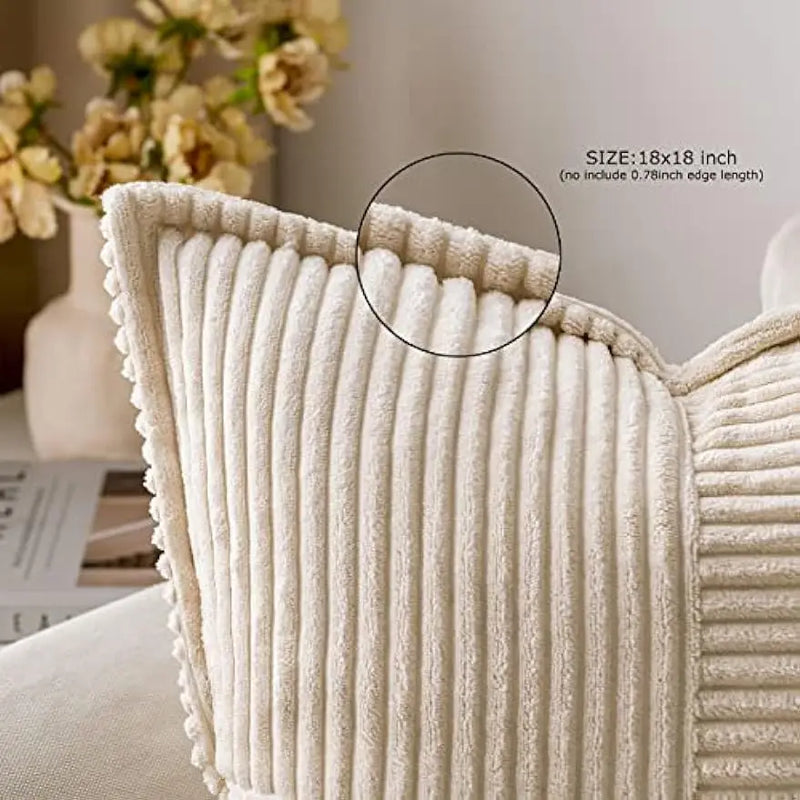 Boho Striped Pillow Covers for Sofa Bed Living Room Decor - Axyaa