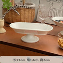 Axyaa Ceramic Oval Fruit Dish Tea Cake Tray for Afternoon Tea and Sitting Room Table