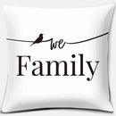 Axyaa Geometric Print Cushion Cover, Black and White, Square Pillowcase