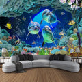 Axyaa Undersea Print Tapestry for Psychedelic Room Decoration & Ocean Wall Hanging