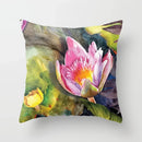 Axyaa Decor Pillowcase: Flower Print Square, Bedroom & Living Room 45x45cm