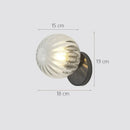 Axyaa Glass Ball Wall Lamp for Indoor Lighting in Bedroom Living Room Aisle Corridor