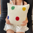 Axyaa Sheep Wool Throw Pillow: Cartoon Small Fresh Design for Living Room & Bedroom, 45x45cm
