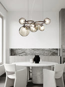 Axyaa Nordic Glass Chandelier Luxury Pendant Lamps for Living Dining Bedroom