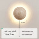 Axyaa Yellow Cave Stone Wall Lamp - Nordic Bedroom Lighting