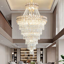 Axyaa Modern Light Luxury Crystal Chandelier for Duplex Living Room
