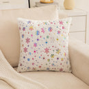 Axyaa Gold Snowflake Plush Pillowcase for Christmas Home Decor