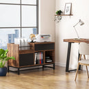 Tribesigns Axyaa Rustic Brown File Cabinet with 2 Drawers, Lateral Filing Printer Stand