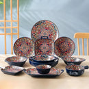 Axyaa Bohemian Ceramic Dinnerware Set: 8-Piece Elegant Tableware