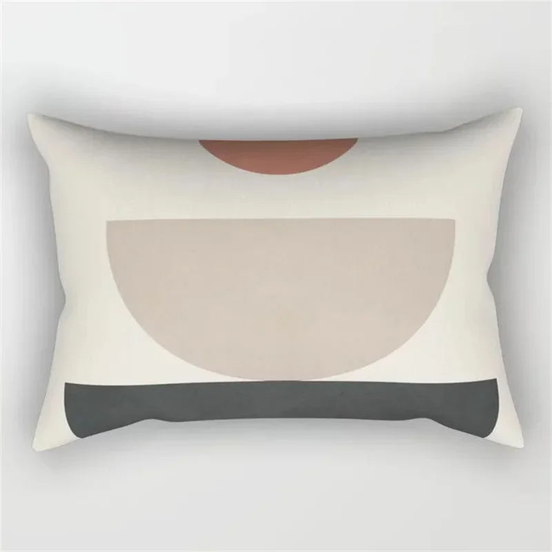 Axyaa Geometric Leaf Plant Print Pillowcase - Modern Nordic Sofa Cushion Cover