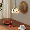 Axyaa White Glass Gold Brass LED Pendant Lamp for Modern Nordic Decor