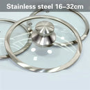 Axya Stainless Steel Wide Edge Glass Pot Cover Explosion Proof Lid