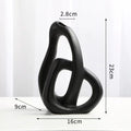 Ceramic Geo Cross Vase for Home Decor - Axyaa