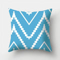 Axyaa Blue Geometric Pattern Cushion Cover for Living Room Sofa Decoration
