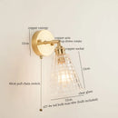 Axyaa Striped Glass LED Wall Sconce - Japanese Vintage Style