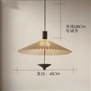 Axyaa Fabric Hanging Chandelier Light Fixture, Simple Cloth Pendant for Bedroom & Dining Room.