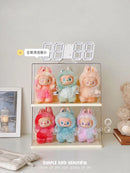 Axyaa Labubu Dolls Acrylic Display Case Dustproof Blind Box Plush Doll Storage Box