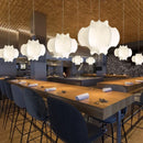 Axyaa Silk Chandelier: Nordic Designer LED Pendent Lamp for Home Decor