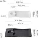 Axyaa Matte Ceramic Serving Plate Set for Molecular Cuisine and Sushi Dining