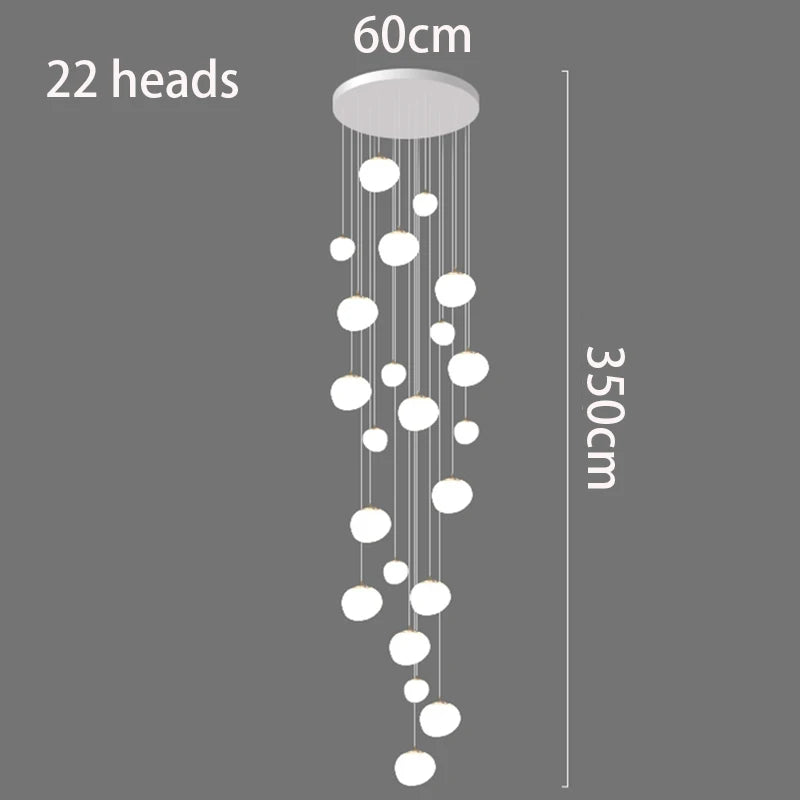 Axyaa Staircase Chandeliers Pendant Light Lamps, Modern Home Decor LED Lights for Living Room