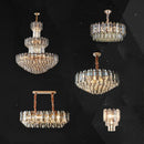 Luxury Clear Gray Crystal Ceiling Pendant Lamp by Axyaa