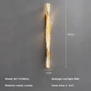 Axyaa Crystal Wall Scones Gold Metal LED Wall Lamp Luxury Indoor Light.