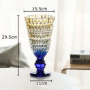 Axyaa Transparent Glass Vase Desk Decoration Goblet Shape for Hydroponics and Flower Arrangement