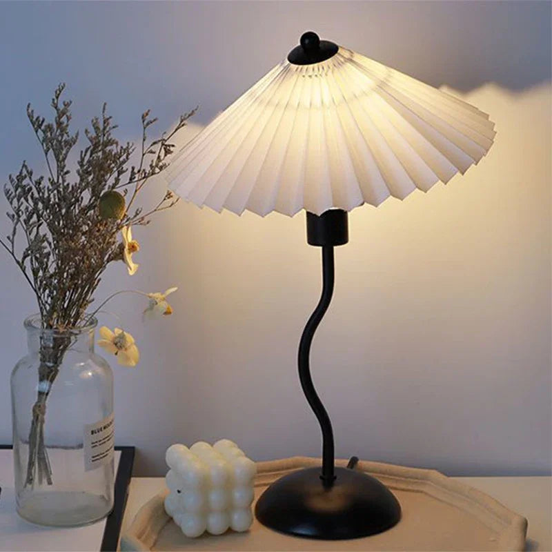 Axyaa Nordic LED Table Lamp for Bedroom Living Room Bedside Retro Decor