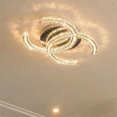Axyaa Modern Crystal Chandelier LED Ceiling Light for Bedroom Living Dining Room