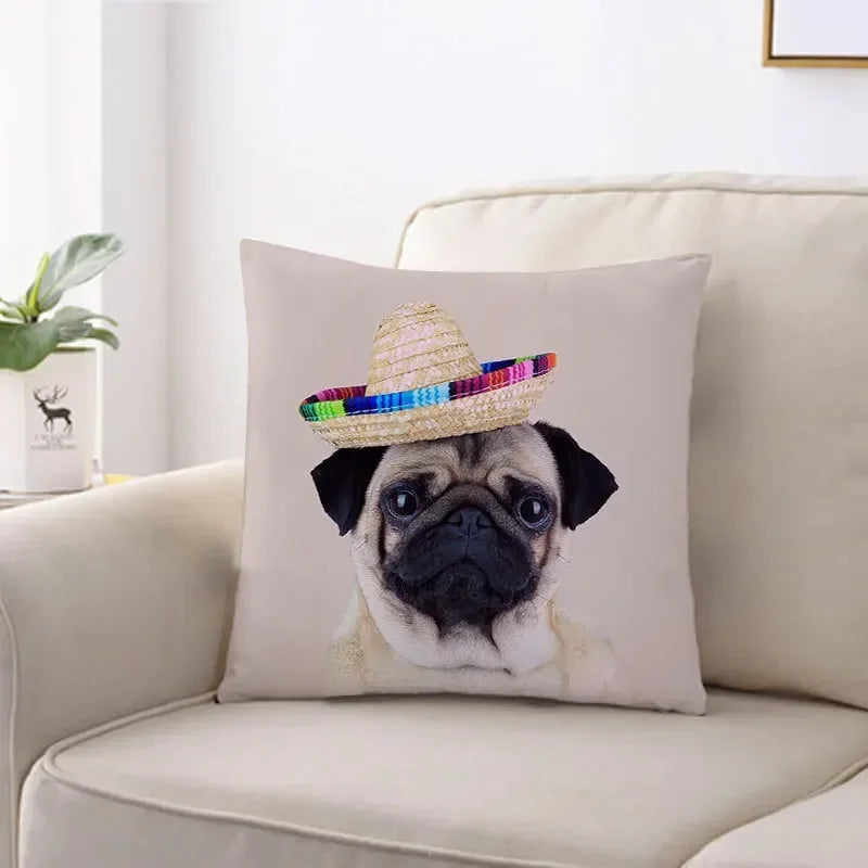 Cute French Bulldog Pillowcase for Home Decor by Axyaa