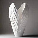 Axyaa White Ceramic Vase: Home Living Room Decor and Dining Room Centerpiece