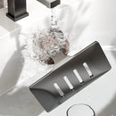 Axyaa Wall-Mounted Suction Soap Holder with Drain for Bathroom Organization