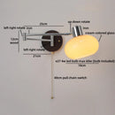 Axyaa Swing Arm LED Wall Lamp with Switch for Bedside Reading & Interior Lighting