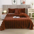 Luxurious Toscana Rabbit Fur Blanket by Axyaa: Soft Double-sided Bubble Fleece Blanket