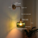 Axyaa Nordic LED Wall Sconce Glass Copper Light for Home Decor & Living Room