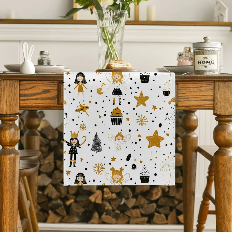 Axyaa Polka Dot Table Runner for Kitchen, Dining & Party Decor