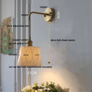 Axyaa Ceramic Brass LED Wall Light Fixture Reading Lamp