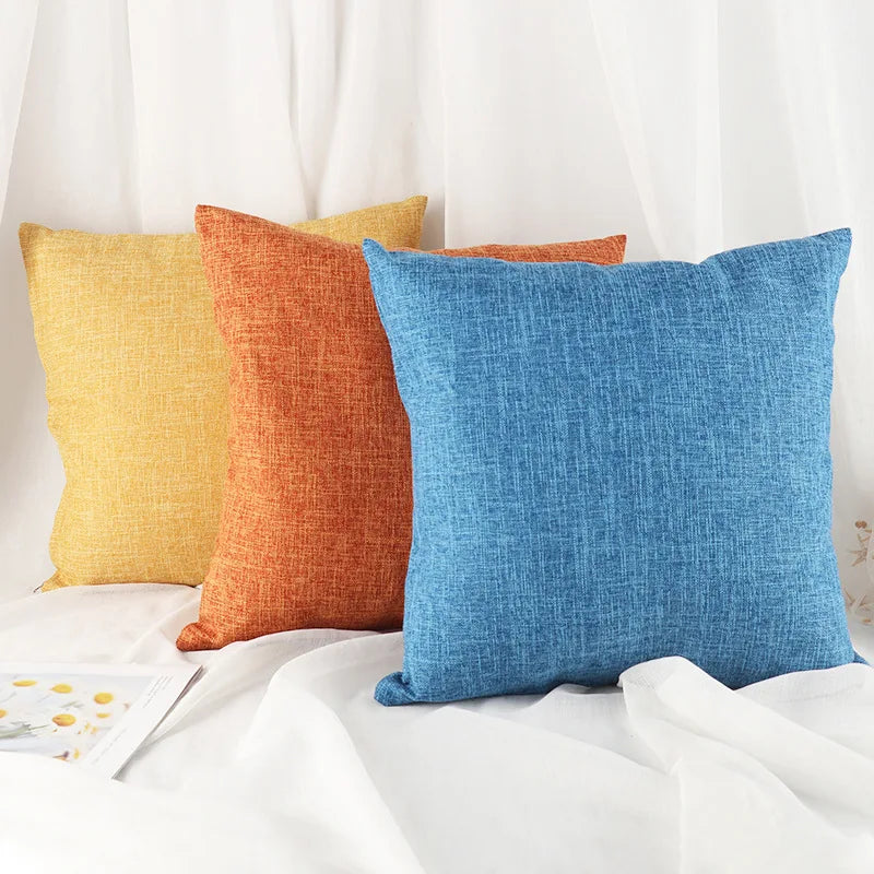 Axyaa Orange Cushion Cover 45x45 Modern Decorative Pillowcase for Home Sofa