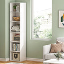 Axyaa 70.9" Tall Modern White Corner Bookcase with 6 Tier Cube Shelves
