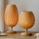Axyaa Natural Rattan Drum Pendant Table Floor Lamp Home Decor Handicrafts